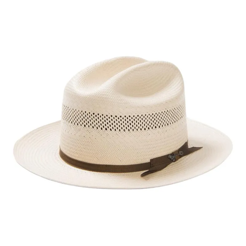 STETSON Straw Straw Sun Protection Hats Unisex Brown-1