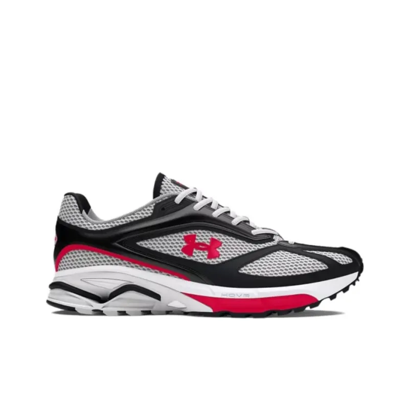 Under Armour Apparition Anti Slip Wear Resistant Low Top Casual Running Shoes Unisex Black Gray Red-1
