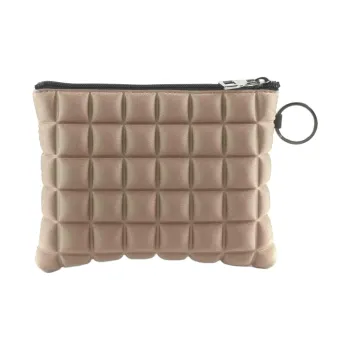 BPRIME 3D Cube Molded Fabric Wallet Mini Women's Milk Candy Color