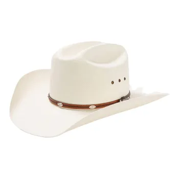 STETSON Silk Leather Sun Protection Hats Unisex White