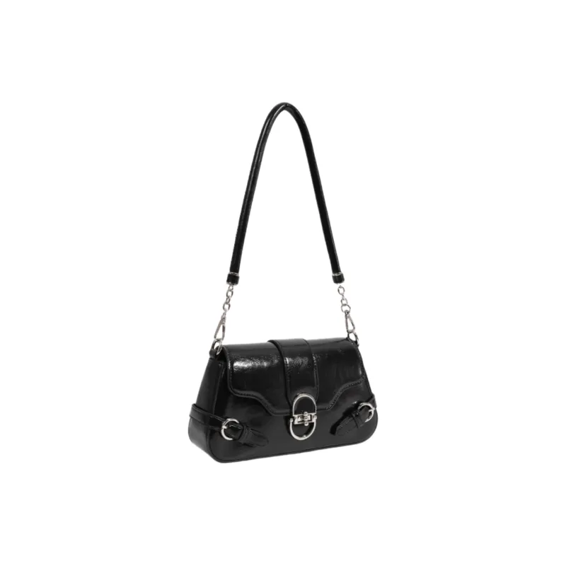 OTA PU Shoulder Bag Women's Black-1