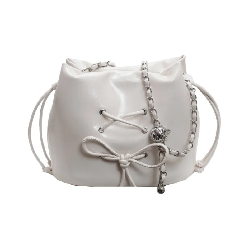 OTA PU Shoulder Bag, Crossbody Bag Women's Ecru/Silver/Black/Red-0