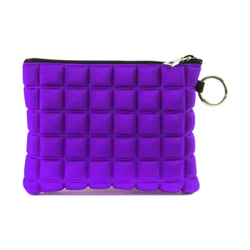 BPRIME 3D Cube Molded Fabric Wallet Women's Bright Purple