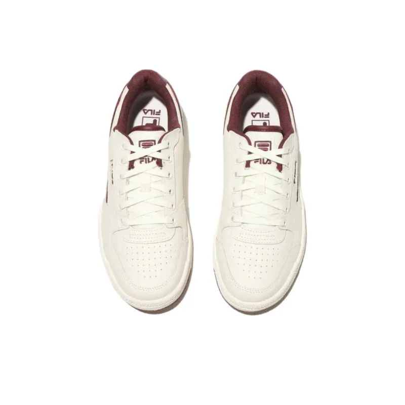 FILA Targa Low Top Skateboard Shoes Unisex White Red-3