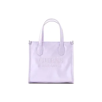 GUESS Polyester Tote Bag Shopping Bag Shoulder Bag Crossbody Bag Handbag Mini Women's Lavender