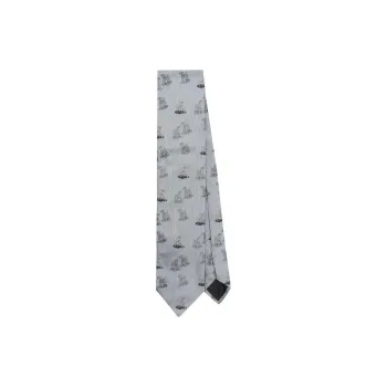 Lanvin Dog jacquard Silk Tie