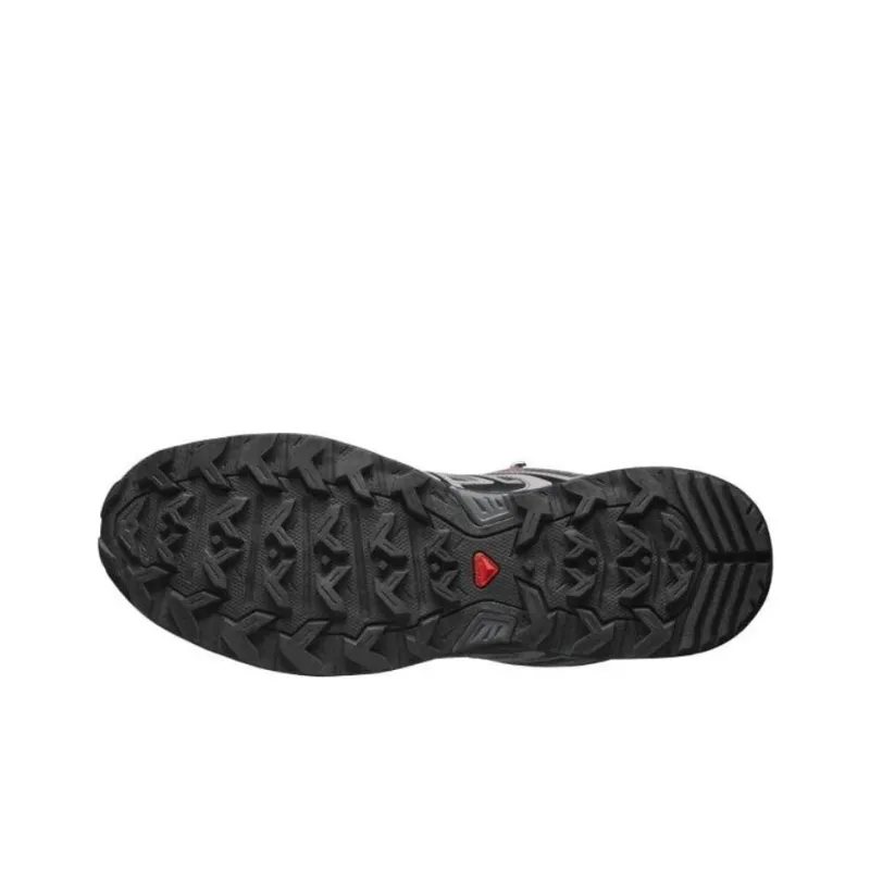 SALOMON X Ultra Pioneer Cushioning Anti-Slip And Wear-Resistant High-Top Outdoor Shoes Women's Black Gray Red-3