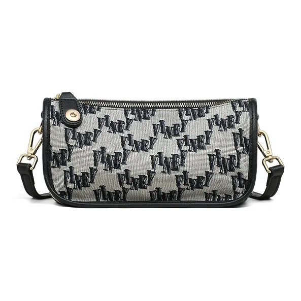 VINEY Fabric Shoulder Bag Trumpets Women's Extreme Night Black-2