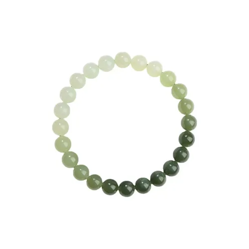 Strange Snow Hetian Jade Bracelets Unisex Pale Greenish White Jade