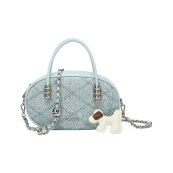 DAPHNE PVC Handbag, Crossbody Bag Medium Size Women's Blue