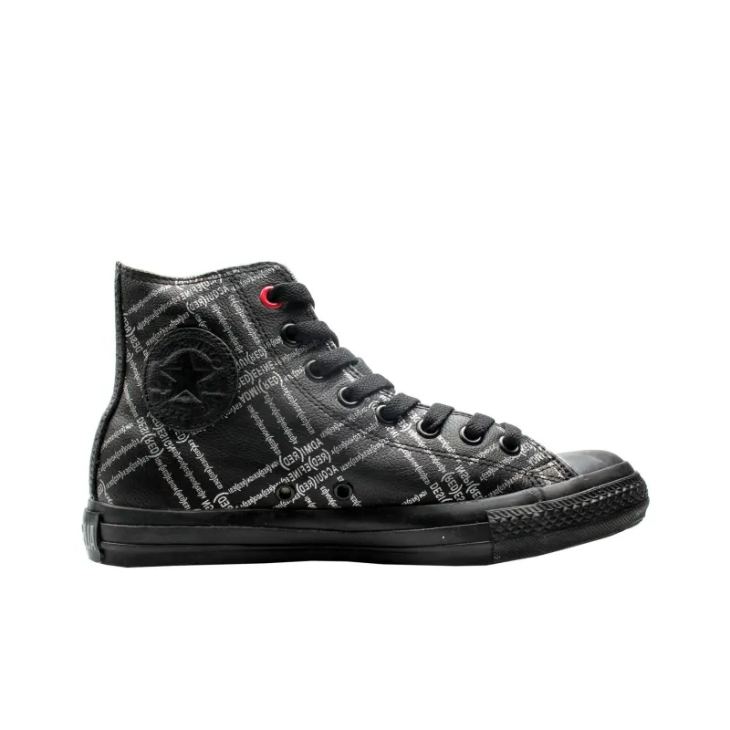 Converse Chuck Taylor All Star Anti Slip Wear Resistant High Top Skateboard Shoes Unisex Black White-1