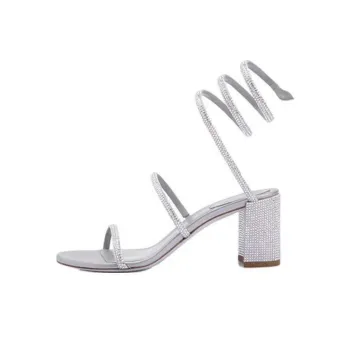RENE CAOVILLA Cleo One Strap Sandals 6.5cm Women's Gray