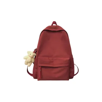 Cwatcun Polyester With Cotton Fabric Backpack Regular Unisex Red/Pink/Black/White/Blue