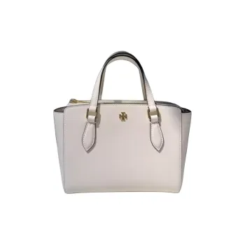 TORY BURCH Emerson Cow Leather Tote Bag, Shopping Bag, Shoulder Bag, Crossbody Bag, Handbag Trumpets Women's White