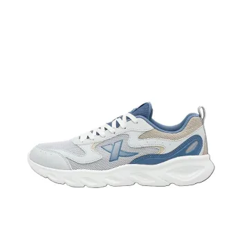 XTEP Slip-Resistant Breathable Low-Top Casual Running Shoes Men's Gray Blue