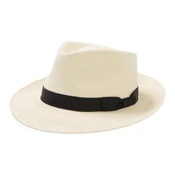 STETSON Straw Cotton Satin Sun Protection Hats Unisex White