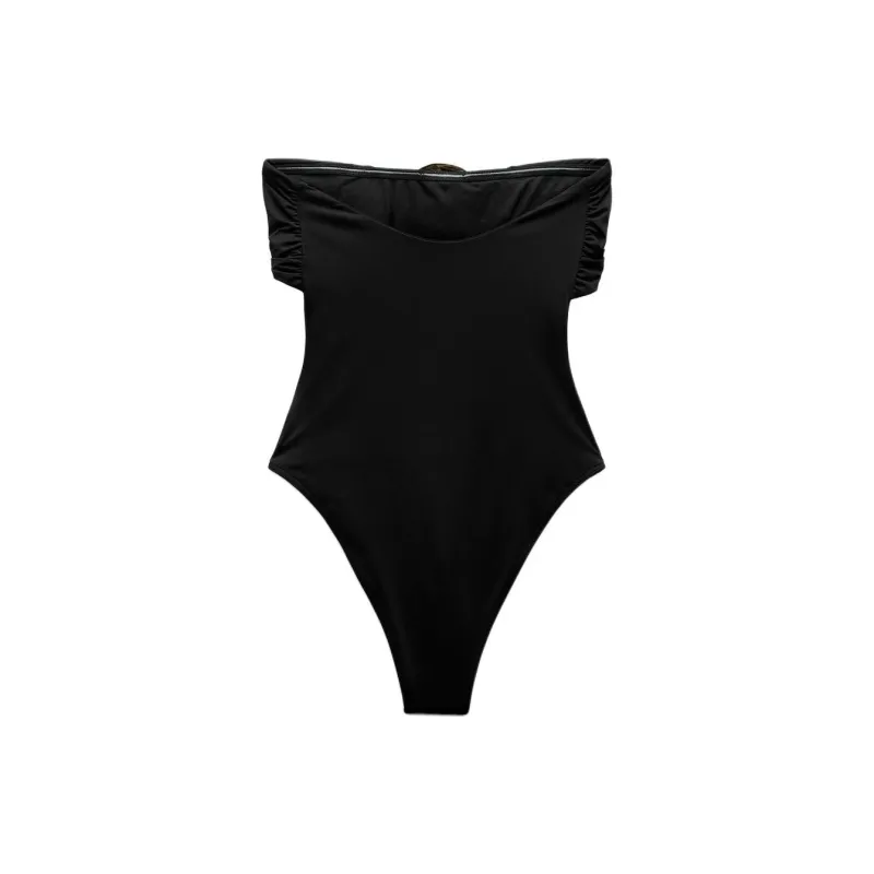 ZARA One piece Swimsuit Women's Black-1