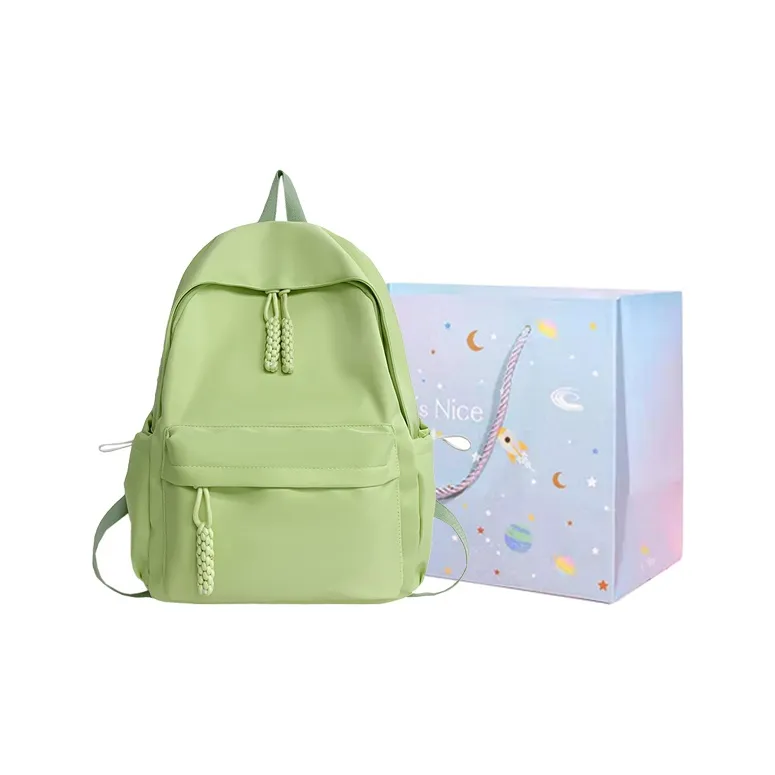 GOX Nylon Backpack Regular Unisex White/Black/Yellow/Green/Pink-11
