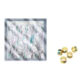 Gray+Random Silk Scarf Clip