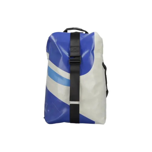 FREITAG Backpacks Light Gray With Blue Accents