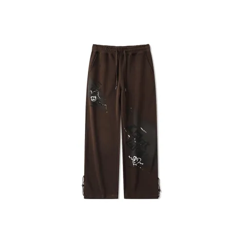 LAMLICKA Casual Pants Unisex Brown