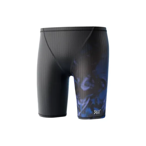 361° Swimming Shorts Men Black With Floral Pattern