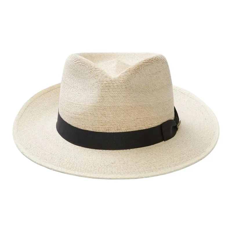 STETSON Palm Leaf Straw Satin Sun Protection Hats Unisex Beige-1
