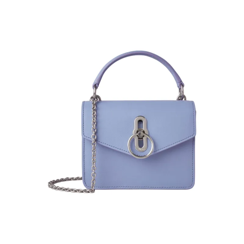 Mulberry Grain Cow Leather Shoulder Bag, Crossbody Bag, Handbag Small Size Women's Light Lilac Purple-0