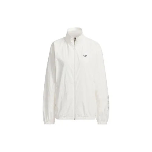 Adidas Originals RUCHED TRACK TOP Jackets Women's White/Black