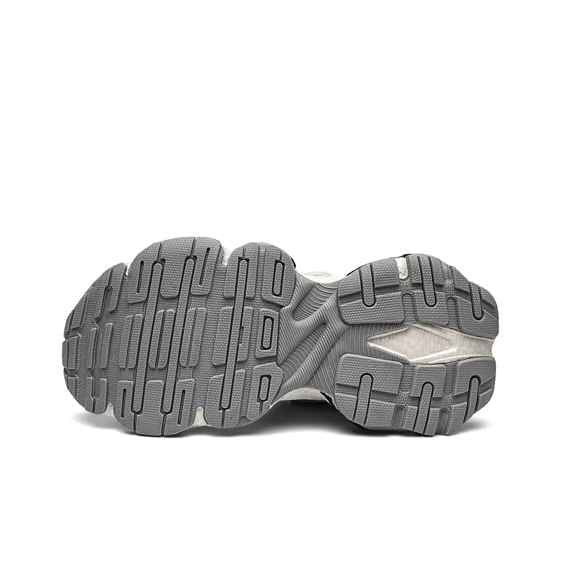 ORD Anti Slip Wear Resistant Impact Resistant Lightweight Height Increasing Low Top Chunky Sneakers Unisex Silver Black-5