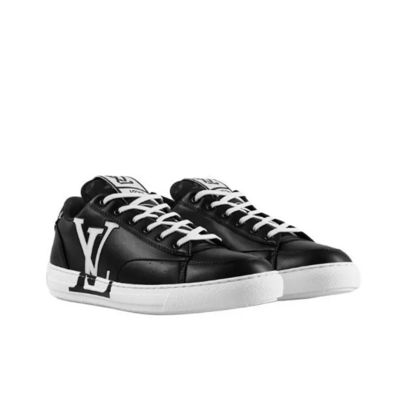LOUIS VUITTON Charlie Low Top Stylish Skateboarding Shoes Men's Black-2