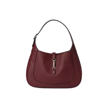 GUCCI Grained Soft Leather Handbag Shoulder Bag Large Size Men's Red