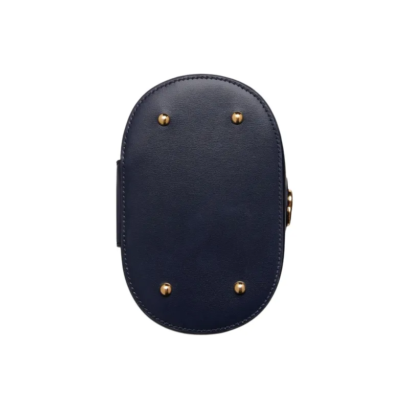 GUCCI Leather Handbag, Shoulder Bag, Crossbody Bag Mini Women's Dark Blue-4