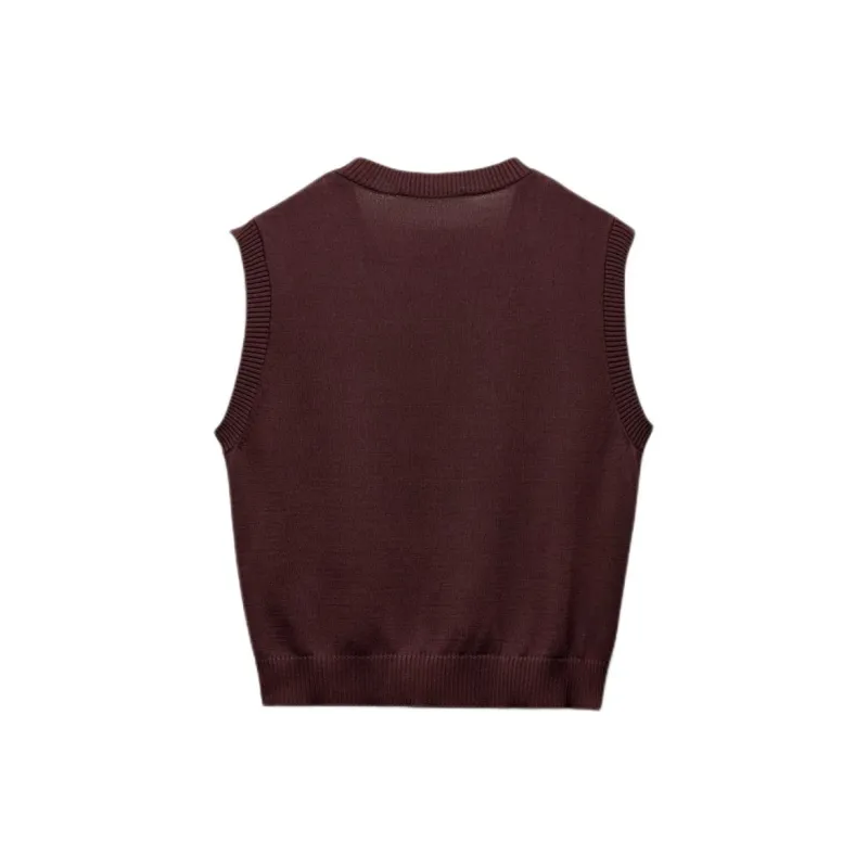 ZARA Tank Tops Women's Brown-1