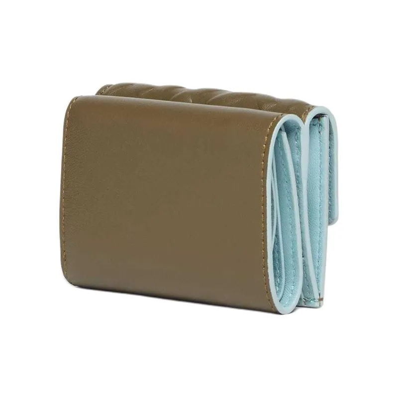 FENDI Leather Wallet Women's Green-1