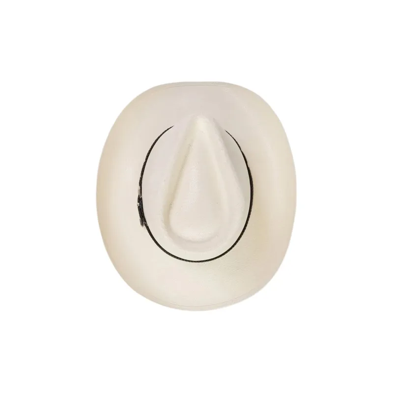 STETSON Straw Leather Denim Sun Protection Hats Unisex White-2