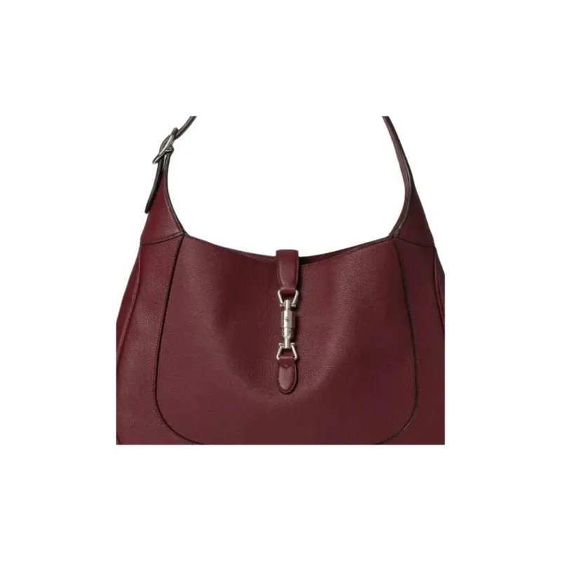 GUCCI Grained Soft Leather Handbag Shoulder Bag Large Size Men's Red-8