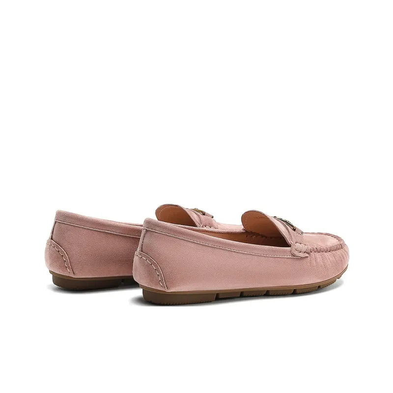 HARSON Gommino Loafers Women's Apricot Yellow/Nude Pink-9