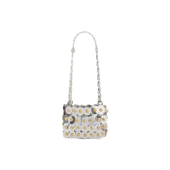 Paco Rabanne Polyester & Acrylic Fiber & Brass Crossbody Bag, Shoulder Bag Women's Silver & Gold