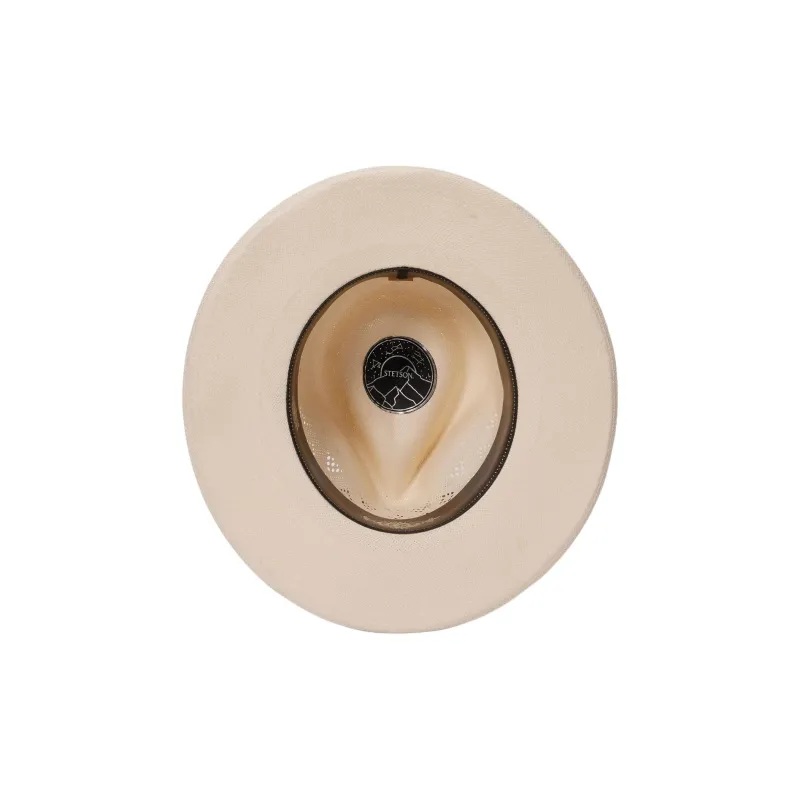 STETSON Silk Agate Stone Fabric Straw Sun Protection Hats Unisex Beige-3