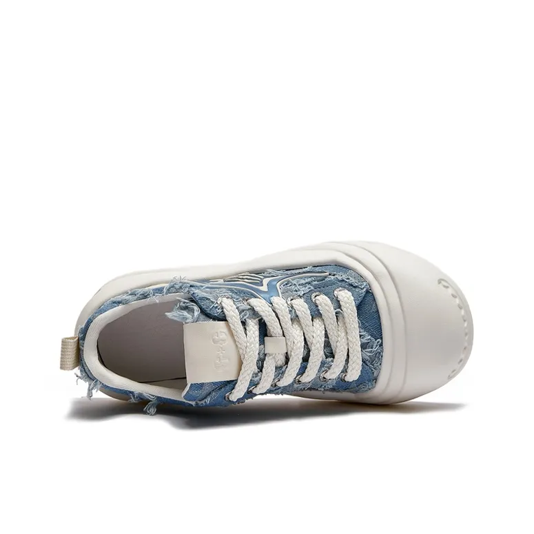 G+G Skateboard Shoes Unisex Low Top White-2