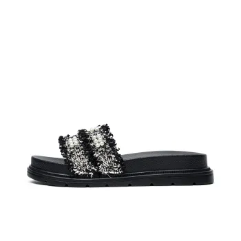 AOKANG PVC Polyvinyl Chloride Slip Resistant Casual Versatile Platform Slide Slippers Women's