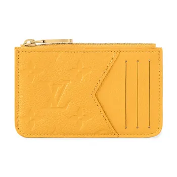 LOUIS VUITTON Monogram Empreinte Leather Coin Purses Card Holders Women's Baby Yellow