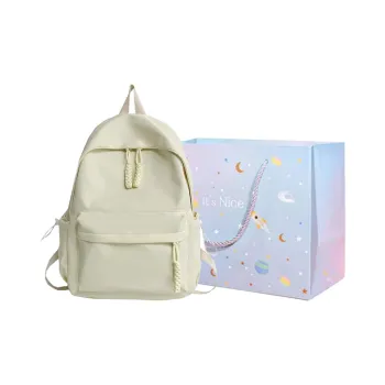 GOX Nylon Backpack Regular Unisex White/Black/Yellow/Green/Pink