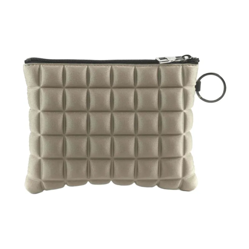 BPRIME 3D Cube Molded Fabric Wallet Women's Khaki-0
