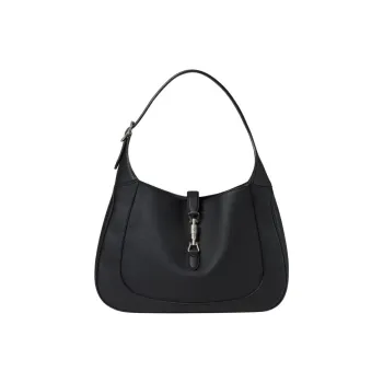GUCCI Grained Soft Leather Handbag Shoulder Bag Men's Black