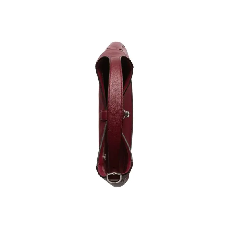 GUCCI Grained Soft Leather Handbag Shoulder Bag Large Size Men's Red-6