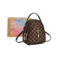 Vertical Zipper Checkerboard-Coffee+Shopping Bag
