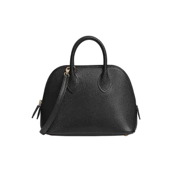 HERMES Bolide Chamkila Goatskin Bowling Bag Portable Crossbody Bag Shoulder Bag Mini Women's Black