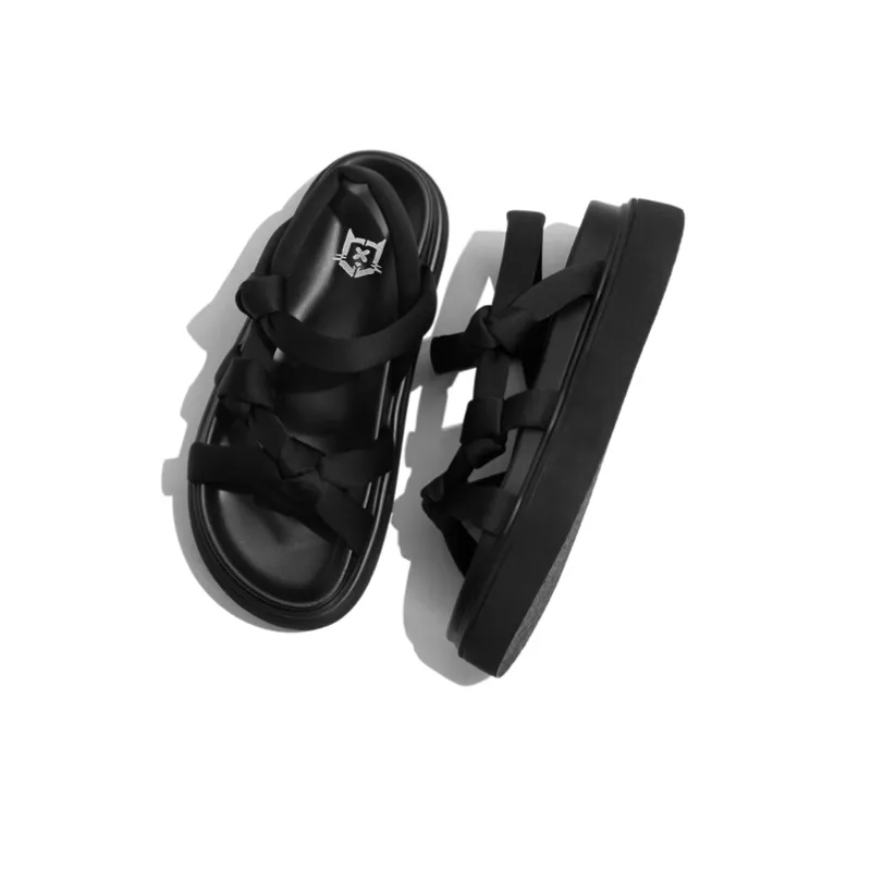 Old Meow One Strap Sandals 4.5cm Women's Black-3
